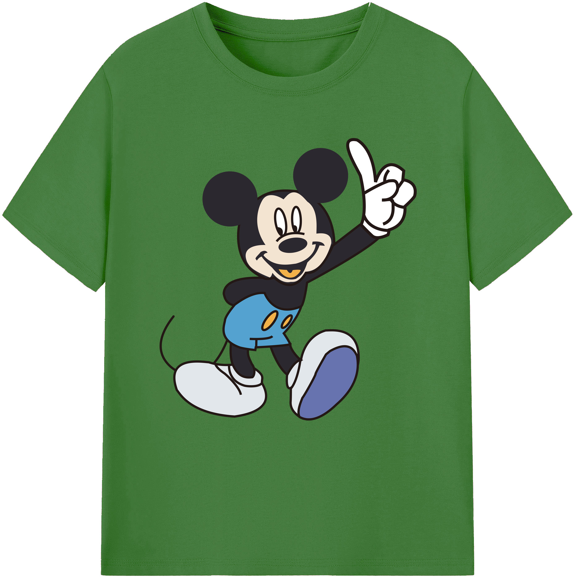（画像用） ミッキーマウス Mickey Mouse レディースカジュアルプリントTシャツ（綿100％）
